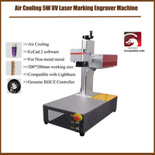 Air Cooling 5W UV Laser Marking Engraver Machine For Glass Wood Metal Leaf
