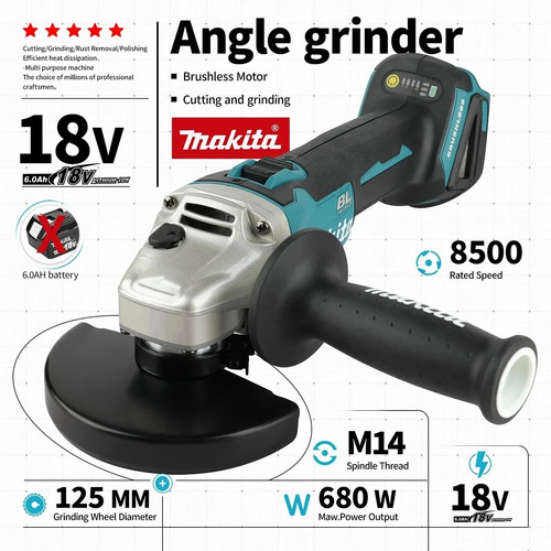 Makita 18v 125mm dga404 - 125mm,