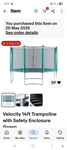 14ft trampoline safety net - 14ft,