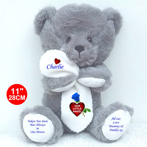 Personalised teddy bear - , grey