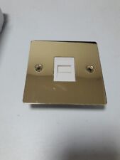Volex BRASS flat plate secondary telephone socket. Used, fitted then removed