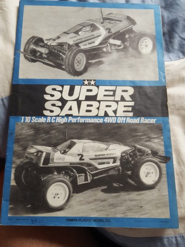 Tamiya super sabre - manual, 1987