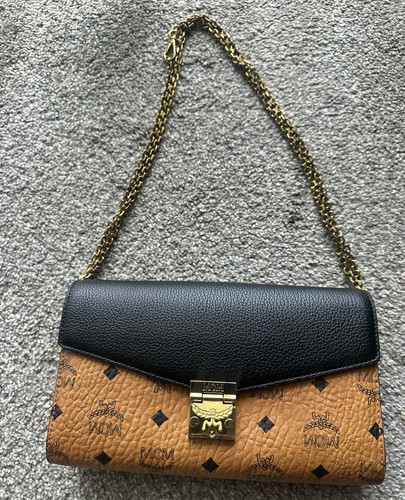 Mcm brown black logo - brown,