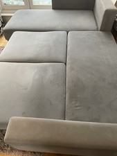 Grey Corner Sofa Bed with Storage