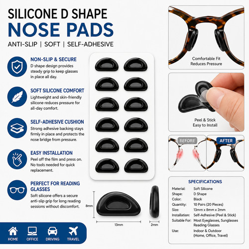 Pairs adhesive nose pads - 5x,
