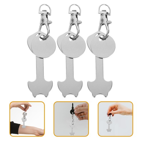 3pcs shopping cart tokens key - shopping,