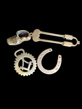 Vintage Brass Bundle • Shoe Match Holder • Horseshoes • Plant Hanger Wall Piece