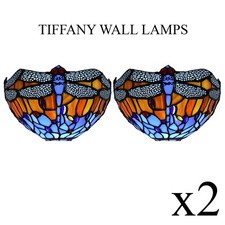 Pair of 2 Tiffany Dragonfly