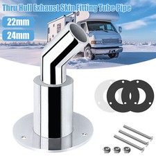 THRU HULL EXHAUST SKIN FITTING TUBE PIPE AIR-DIESEL HEATER FOR BOAT CAR 22/24MM