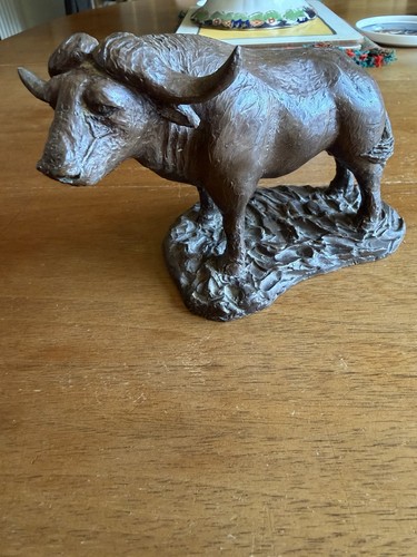 Vintage bronze cape bull - bronze,