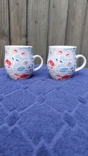 Laura Ashley Seaside Design Stoneware Mugs