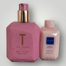 Ted Baker Peony Spritz body lotion 250ml & Violet Bergamot Bubble Bath 100ml