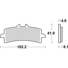Front Brake Pad DX-SX SBS