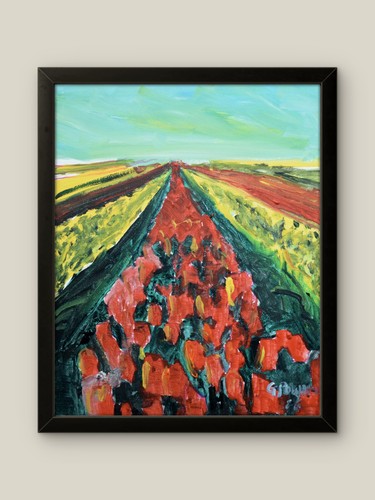 Original red tulip - red,