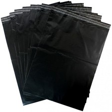 Black coloured plastic poly mailing bags postage postal protective packaging