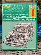 VW GOLF & SCIROCCO ( PETROL ) OWNERS WORKSHOP MANUAL HARDBACK - 303 PAGES