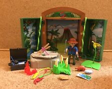 Rare Playmobil 70507 Dino Explorer Play Box Dinosaur Volcano Travel Case