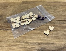 25 Small Wooden Hearts 10mm