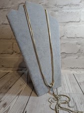 JASPER CONRAN Designer necklace silver & gold tone chain 66+6cm 20cm tassel