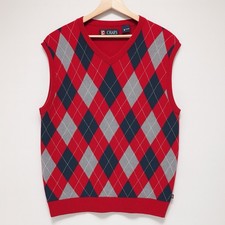 Chaps Mens Argyle Sweater Vest