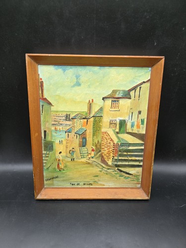 Vintage oil painting fish - oil,