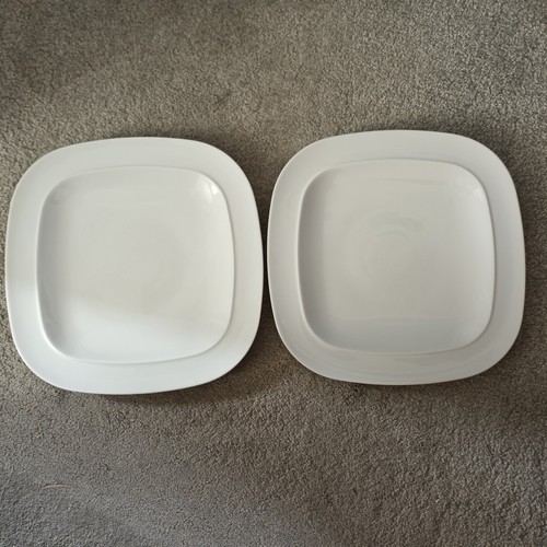Pair white denby - of, squares