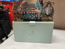 Party lite Silver Village  Christmas Street Scene  3 Votive Candle Display