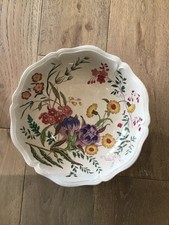 ANTIQUE ART DECO WEDGWOOD ETRURIA RANUNCULUS FLOWER FRUIT BOWL 10"