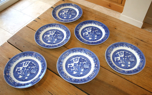 Vintage set willow wood - set,