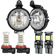 For Mini Cooper R55 R56 R57 R58 Front Fog Light Clear Lens DRL w/Bulbs 2x