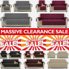 Reversible Sofa Slip Covers Waterproof Couch Cover Pet Protector Quilted Throws