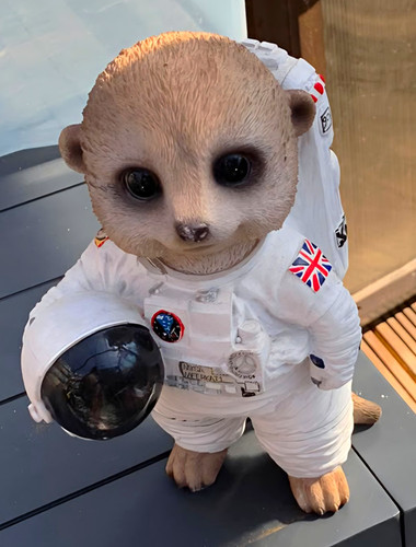 Meerkat astronaut figurine - meerkat,