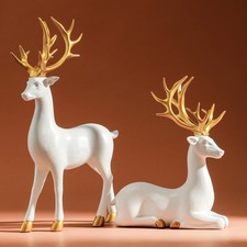 Reindeer Figurine White Deer