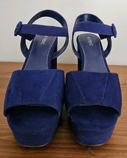 Lovely Next Cobalt Suede Shoes New Without Box Size UK 4.5