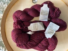 300g Lot Rowan Rowanspun Wool Yarn Cranberry Red Tweed Shade 753 Rare