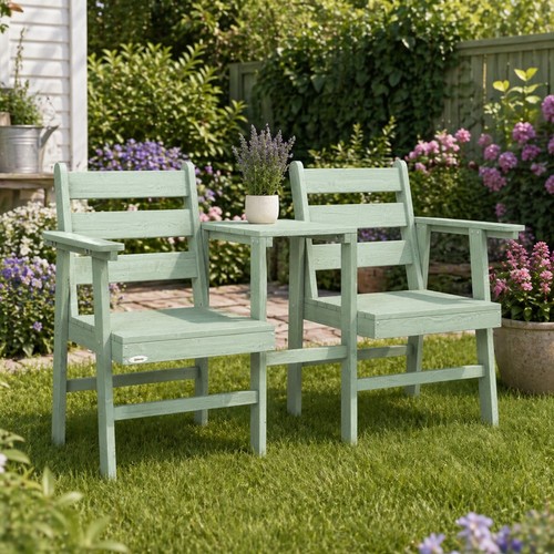 Wooden love seat rustic - wooden,