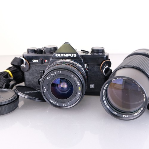 Olympus black 35mm slr - om-2,
