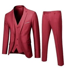 Mens Suit Slim 3-Piece Suit