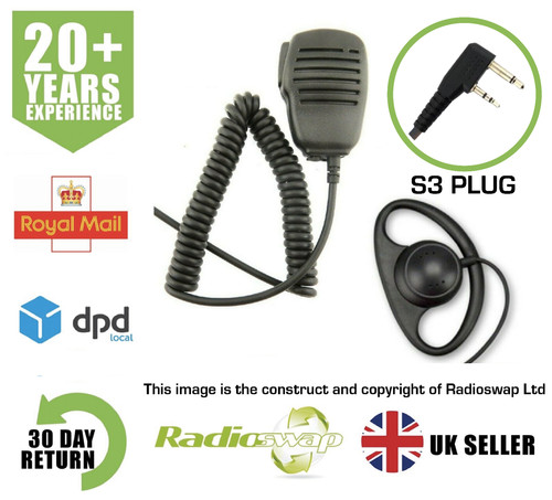 Speaker mic shape - d-shape, earpiece