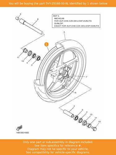 Yamaha cast wheel front - yamaha,