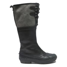 UGG Adirondack Tall Boots Womens Black & Grey Leather UK 5 Winter Waterproof
