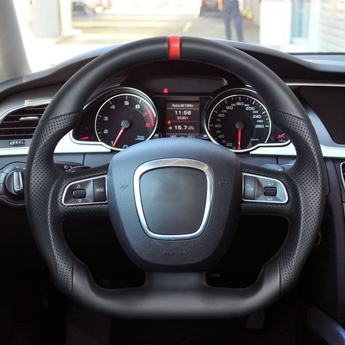 Leather flat steering - flat, wheel