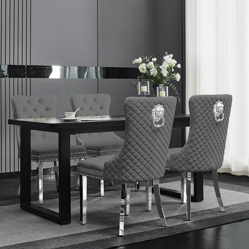 Piece velvet dining chair - 2,