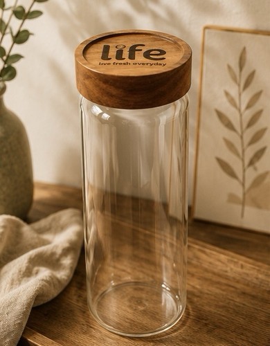 Large glass jar - glass, 800ml