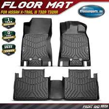 TPE Car Floor Mats Floor Carpet Waterproof Black for Nissan X-Trail 2013-2021