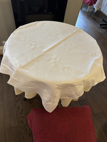 White 100 cotton table - 100%, cloth