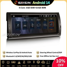 10.25“ 8-Core Android 14 Car Stereo Sat Nav DAB+Wifi CarPlay DSP for BMW X5 E53