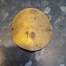  MINERS LAMP BRASS PLATE