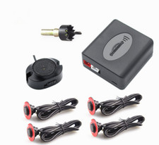 Accessory Car Reverse Radar Alarm 4Pcs Adjustable 16mm Flat Hidden Sensors Black