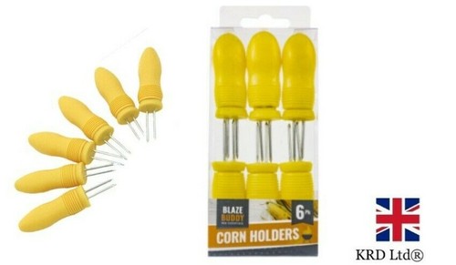 6pk corn holder stainless - corn,